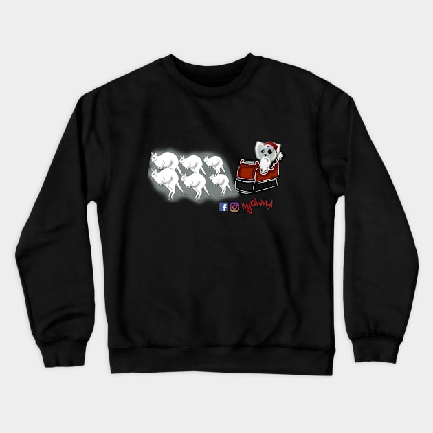 Six white boomers and Santa koala Crewneck Sweatshirt by mjohmy